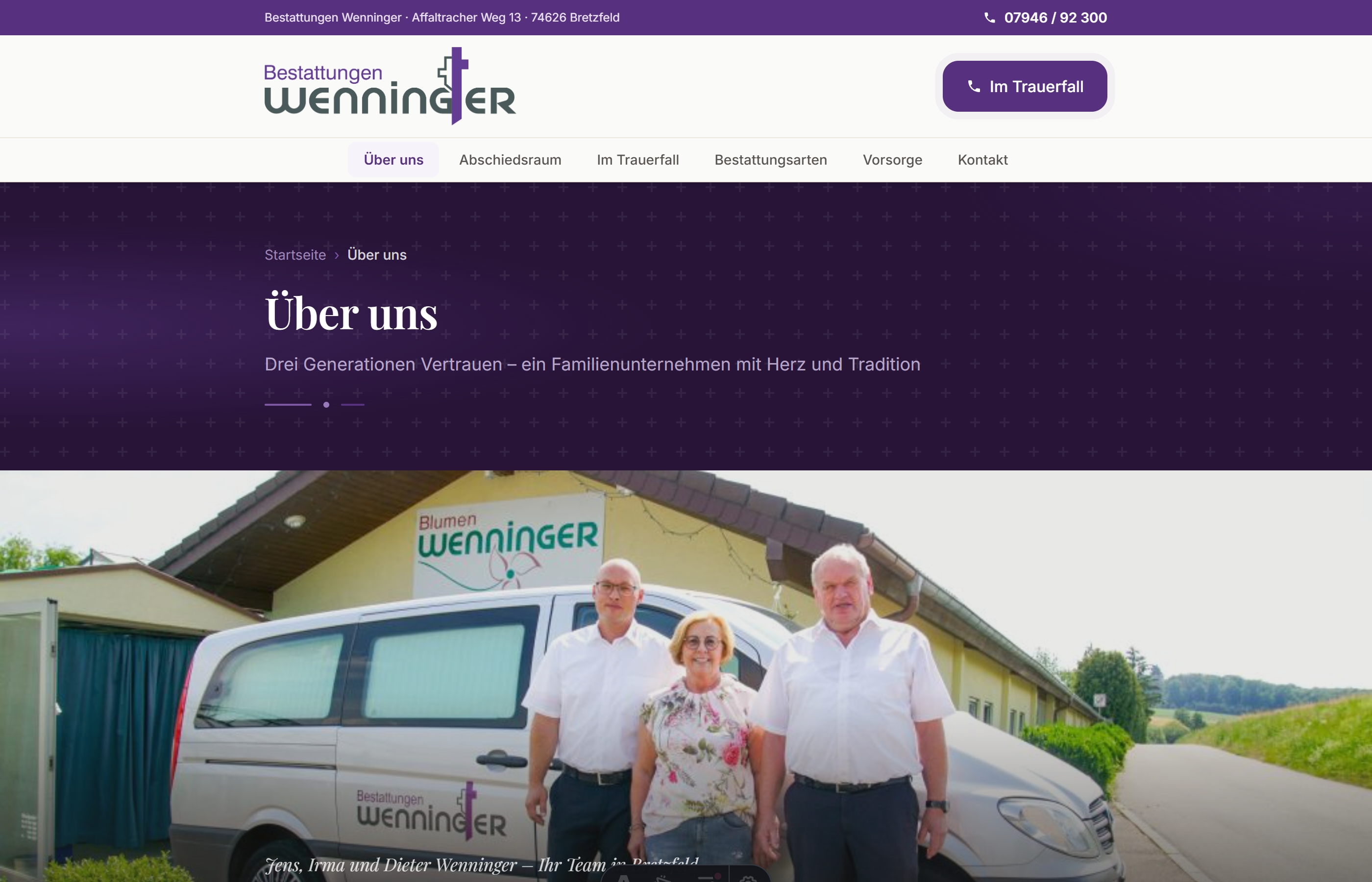 Desktop und Mobile Vorschau der neuen Seite